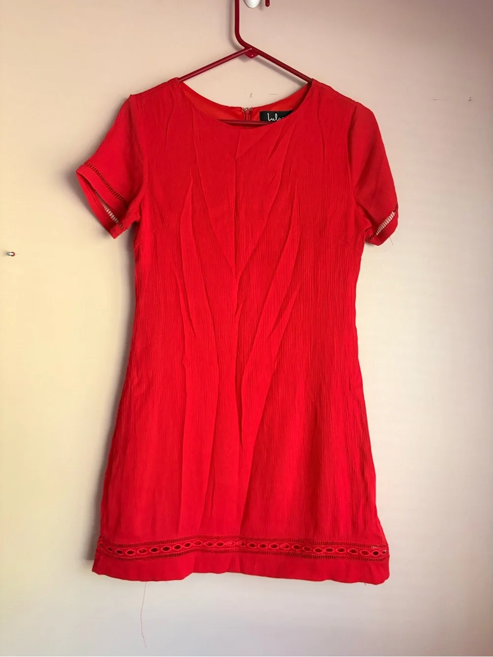 💙Lulu's Red Short Sleeve Shift Dress